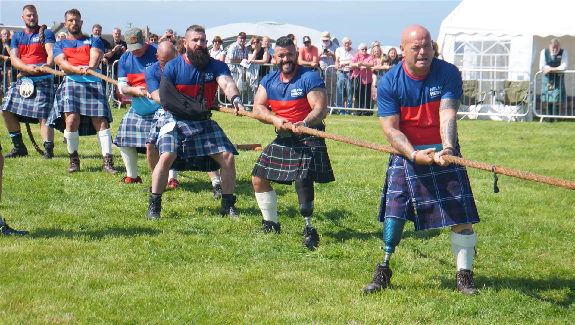 Tug of war team at last year's Mey Highland Games. Picture: DGS