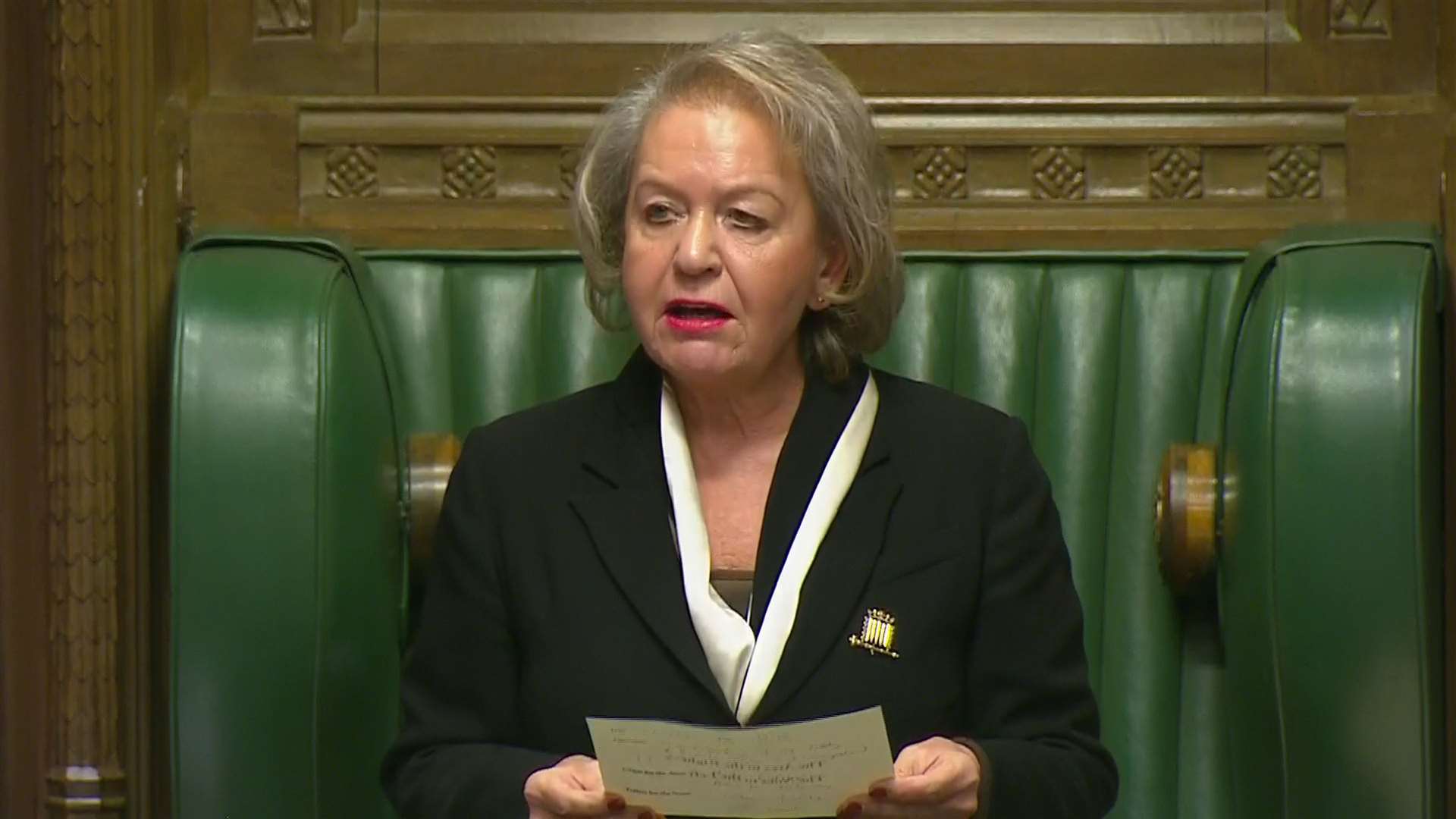 Deputy Speaker Dame Rosie Winterton reads out the vote result (House of Commons/UK Parliament/PA)