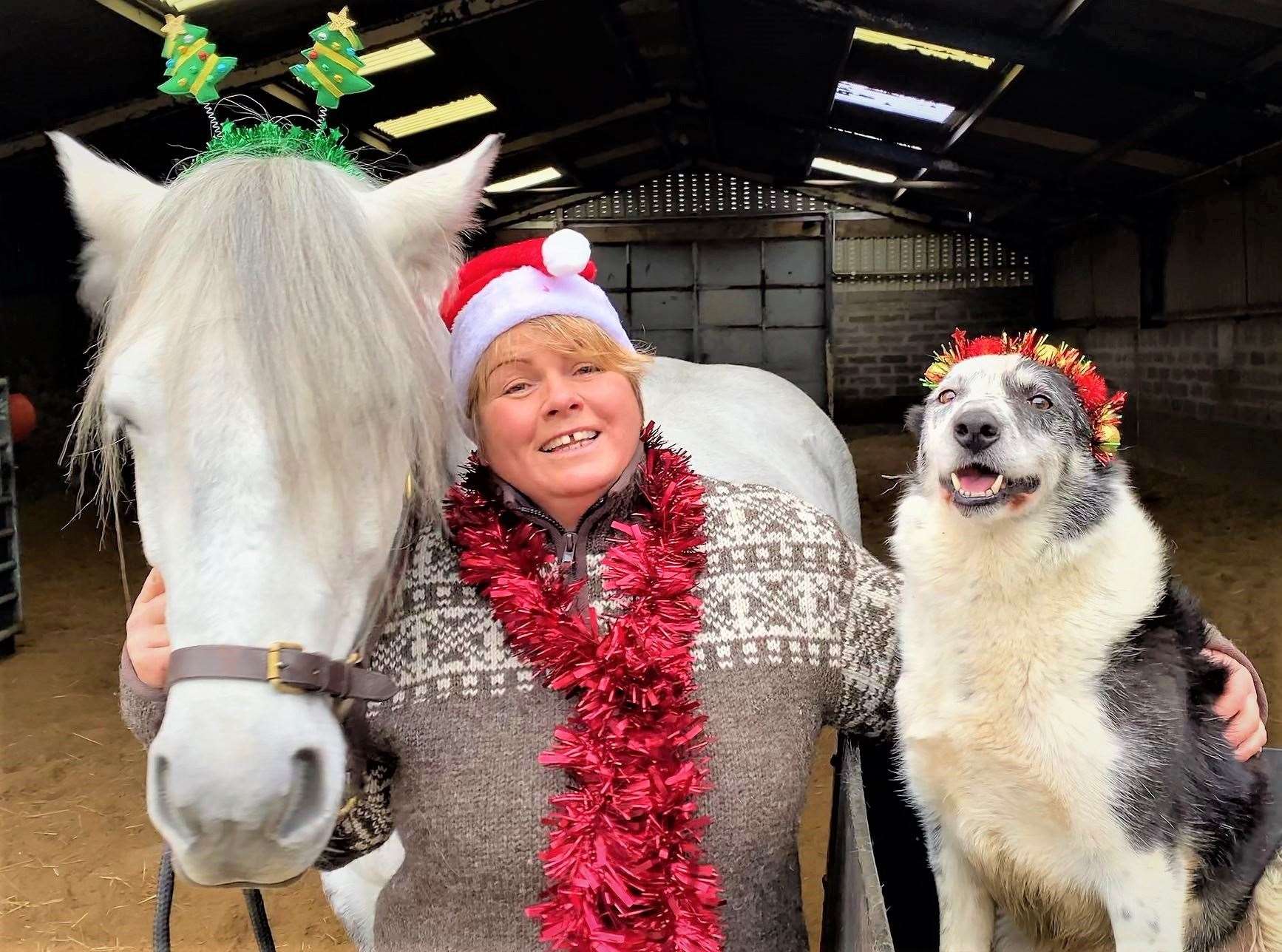 Joyce Campbell, Armadale, joins the famous farming faces taking part in the Christmas video.