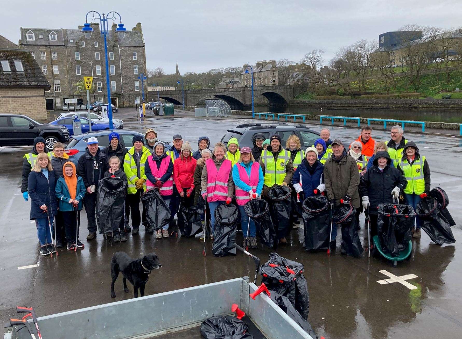 Volunteers who turned out in wet weather for the last Wick litter-pick of this year's Spring Clean Scotland campaign, led locally by the community council.
