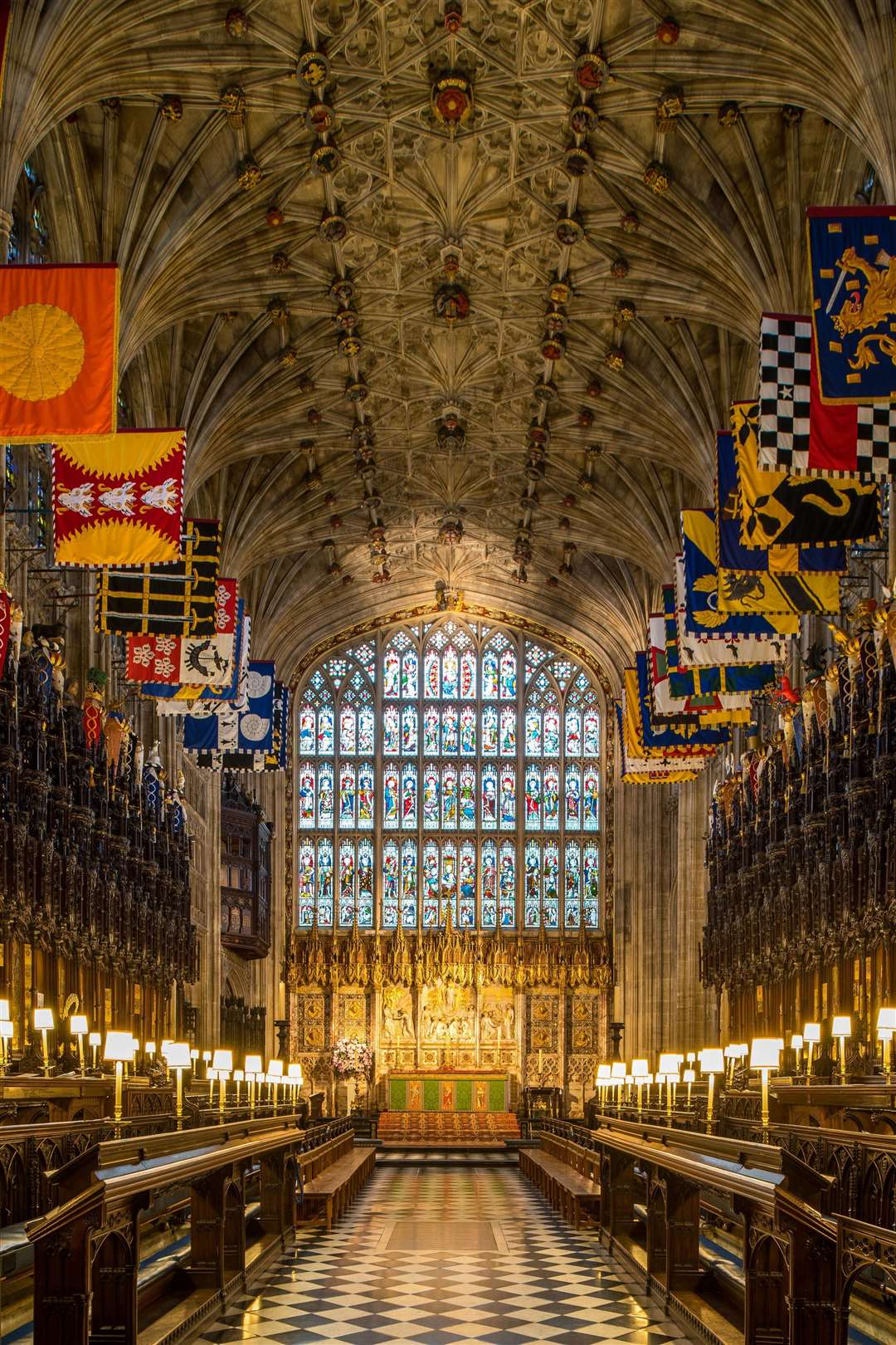 The Quire of St George’s Chapel – beneath which is the Royal Vault (Dominic Lipinski/PA)