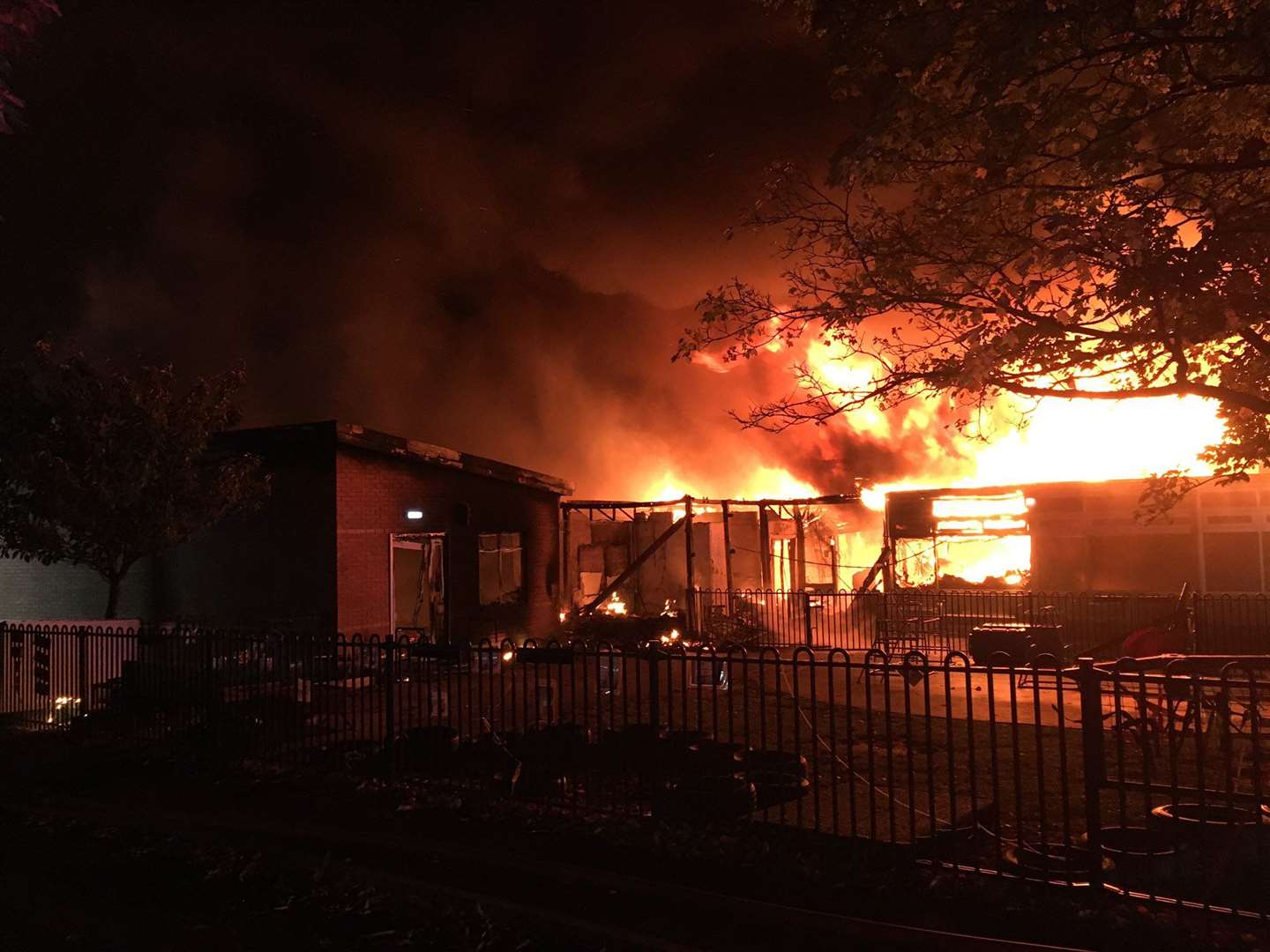 Derbyshire Fire & Rescue Service said the blaze had caused ‘extensive damage’ (Derbyshire Fire & Rescue Service/PA)