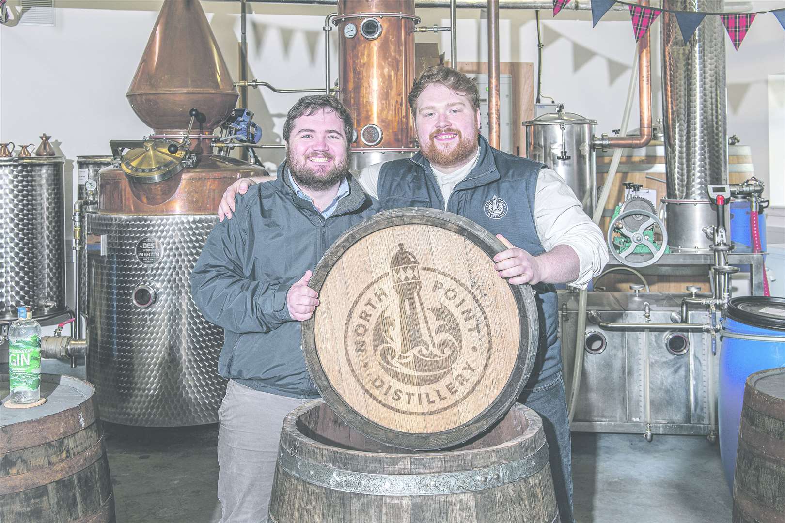 Alex (right) co-founded North Point Distillery with Struan Mackie.
