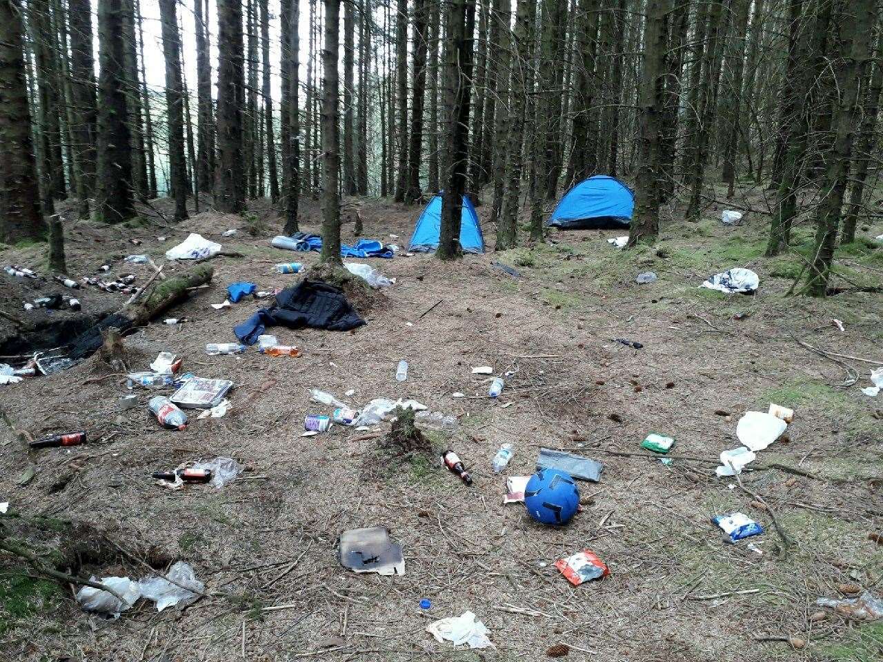 Litter has been a serious problem at some sites around Scotland in recent weeks, with those responsible being described as selfish and irresponsible.