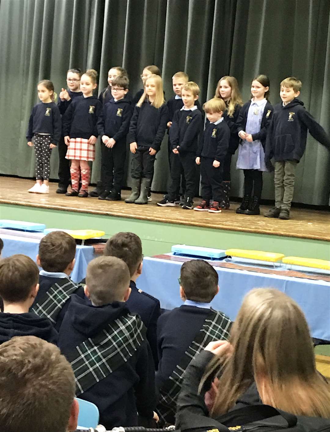 Some of the Watten Prmary School and Early Learning Centre children performing at their traditional Scottish concert.