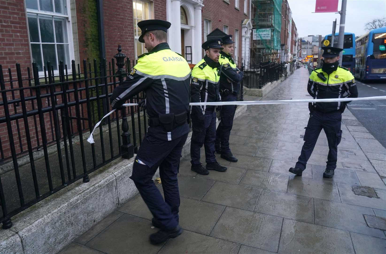 The scene in Dublin city centre (Brian Lawless/PA)