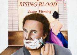 The special edition Wick cover of James Fleming's novel Rising Blood, as designed by artist Ian Scott.
