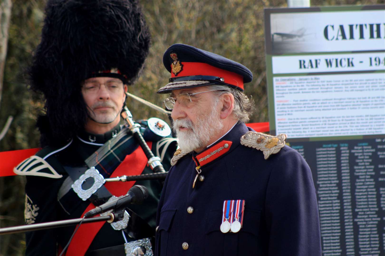 Lord Thurso, Lord-Lieutenant of Caithness, making his speech at the Caithness At War launch. Picture: Alan Hendry