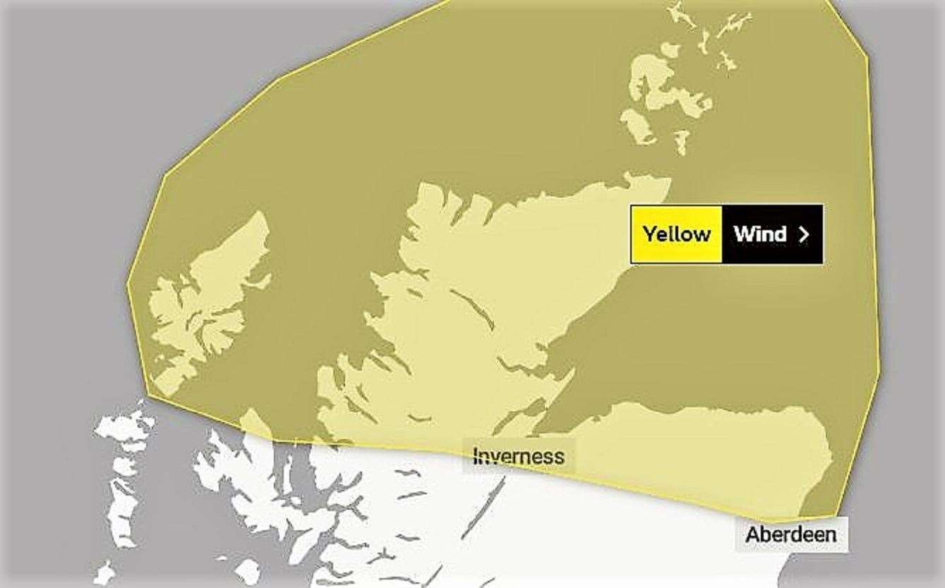 Met Office warns of wind across Caithness.