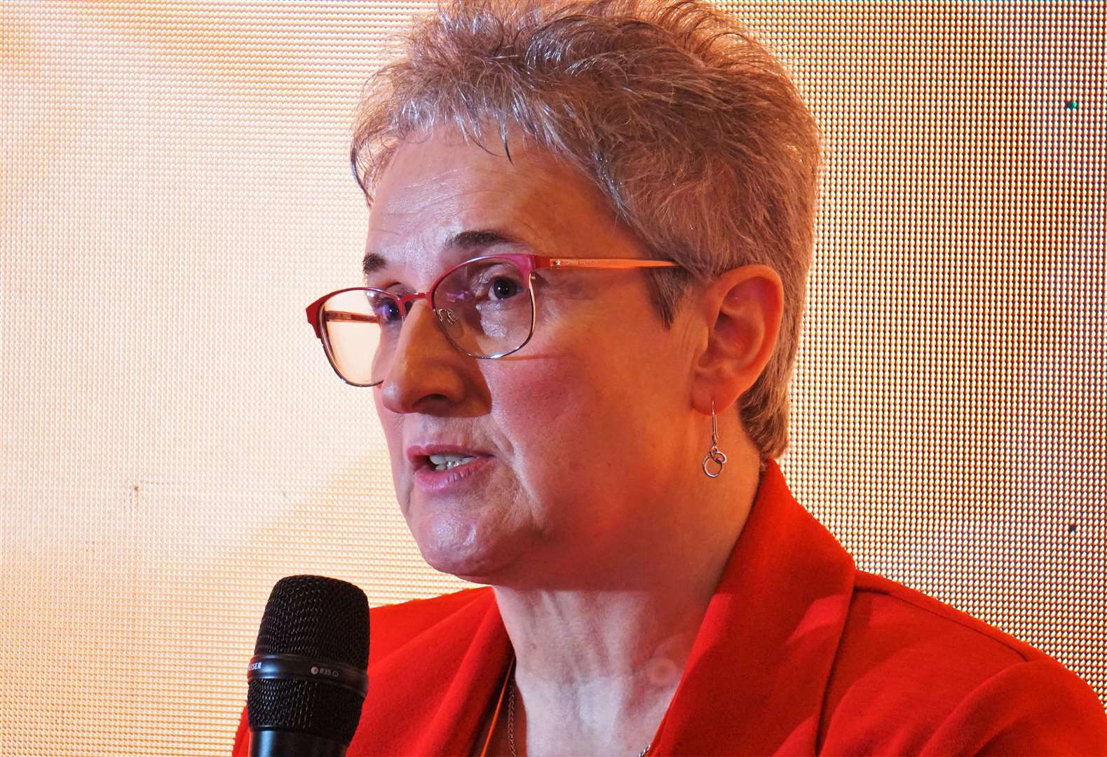 Trudy Morris speaking at a Focus North business conference in Thurso. Picture DGS