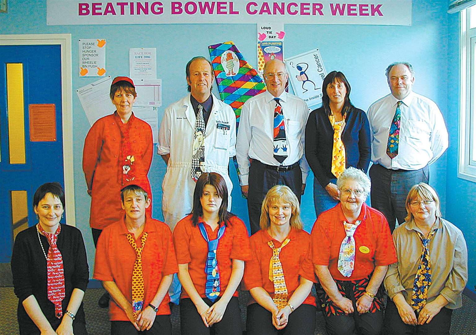 Rolls-Royce and Sodexho at Vulcan took part in a ‘loud tie’ competition as part of Bowel Cancer Awareness Week in 2006, raising over £200.