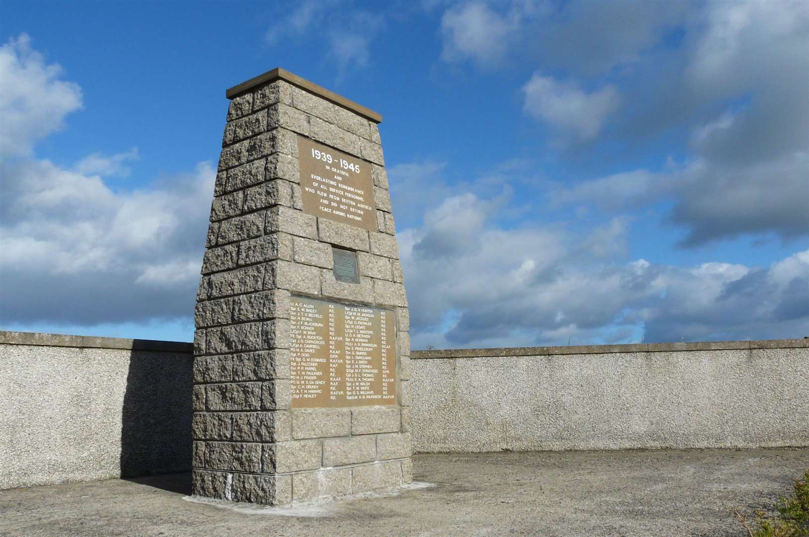 The World War II memorial at the former Skitten airfield. Picture: Alan Hendry