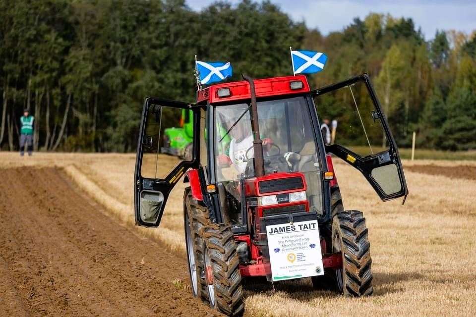 James in his Case tractor at the world championships in Latvia.