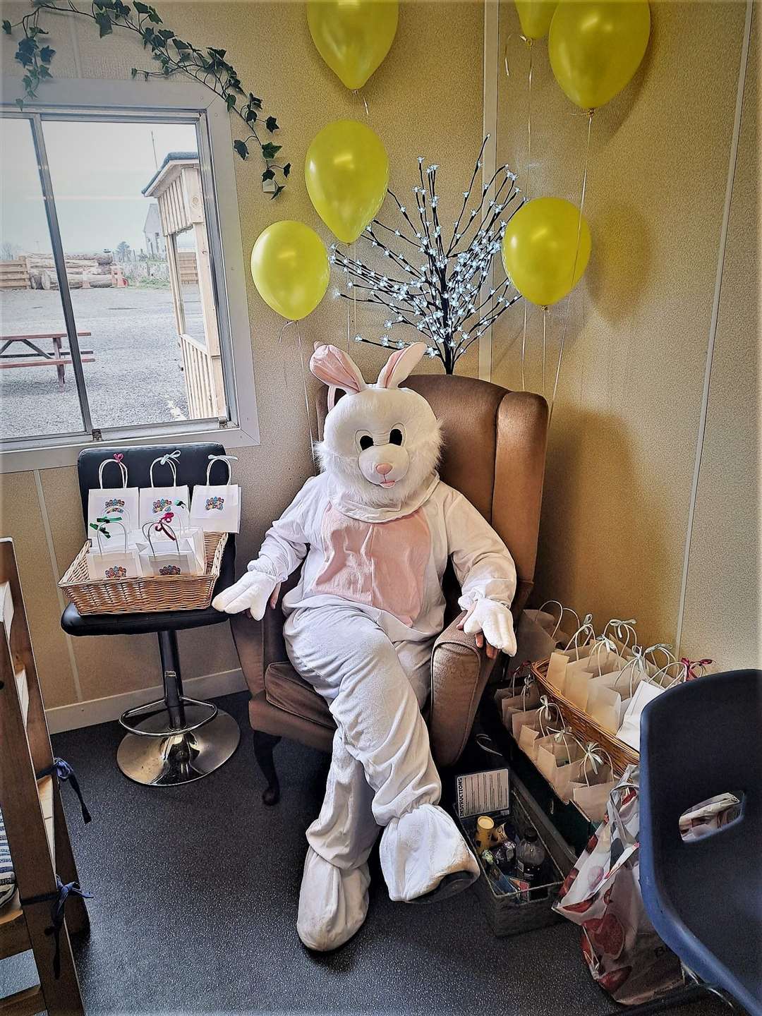 Lorna Mackenzie dressed up as the Easter Bunny for the Saturday event.