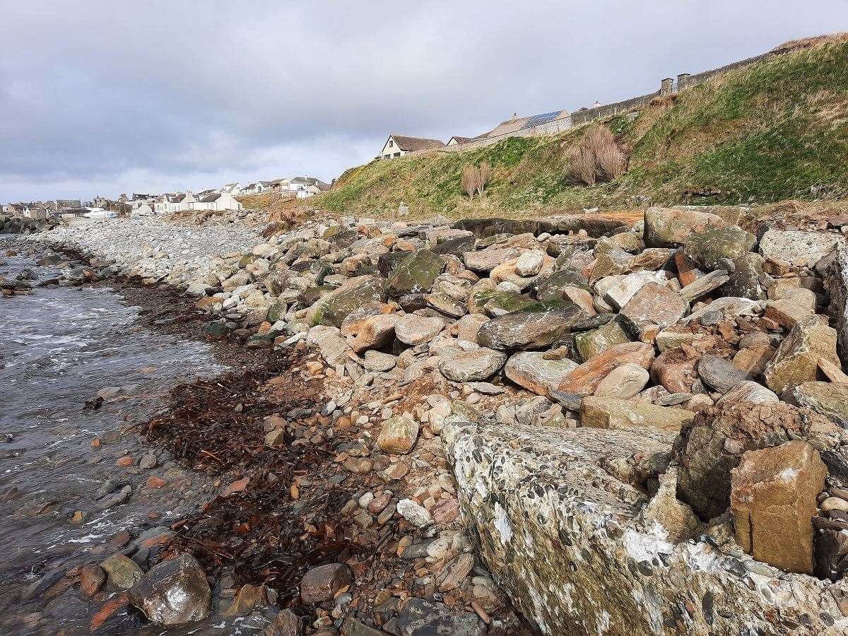 The work organised by Wick Paths Group has enabled the well-used route to the North Baths to be stabilised and protected. Picture: Wick Paths Group