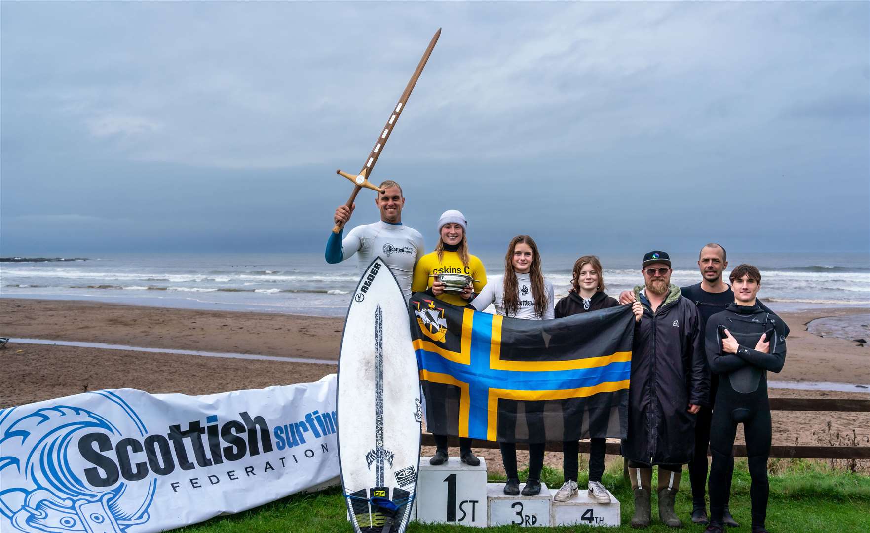 North Shore Surf Club's Gathering of the Clans winners. Picture: Malcolm Anderson