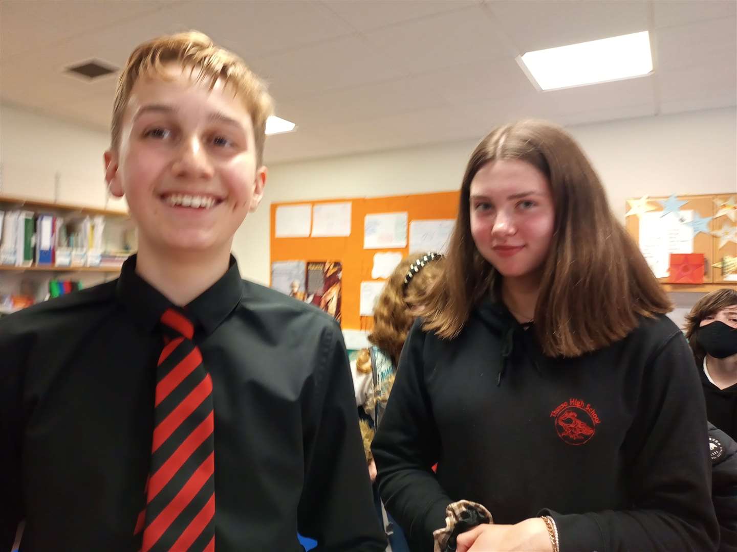 Alan and Julia from S2 at Thurso High School.