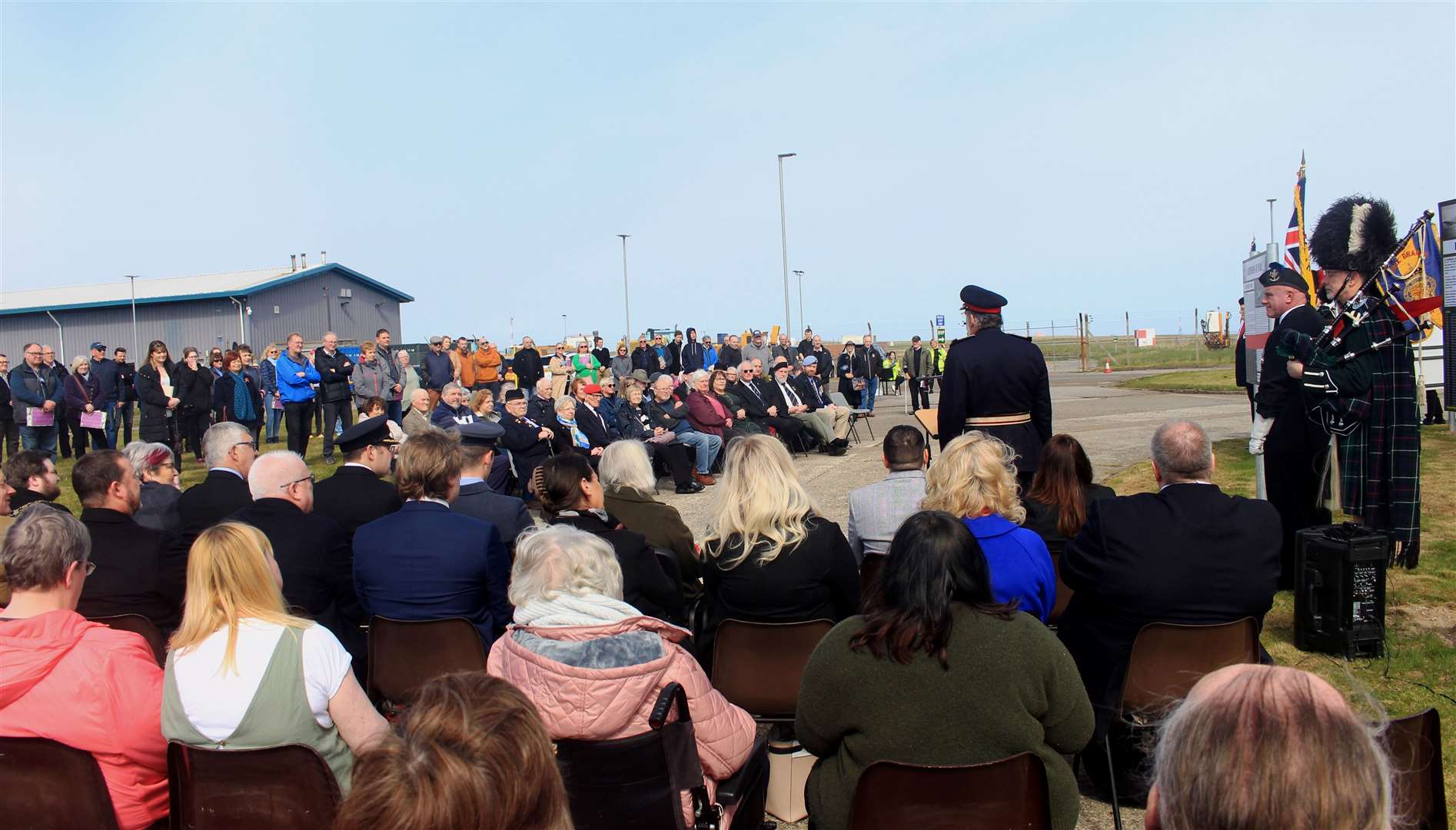 Lord Thurso, the Lord-Lieutenant of Caithness, giving his speech during Saturday's event. Picture: Alan Hendry