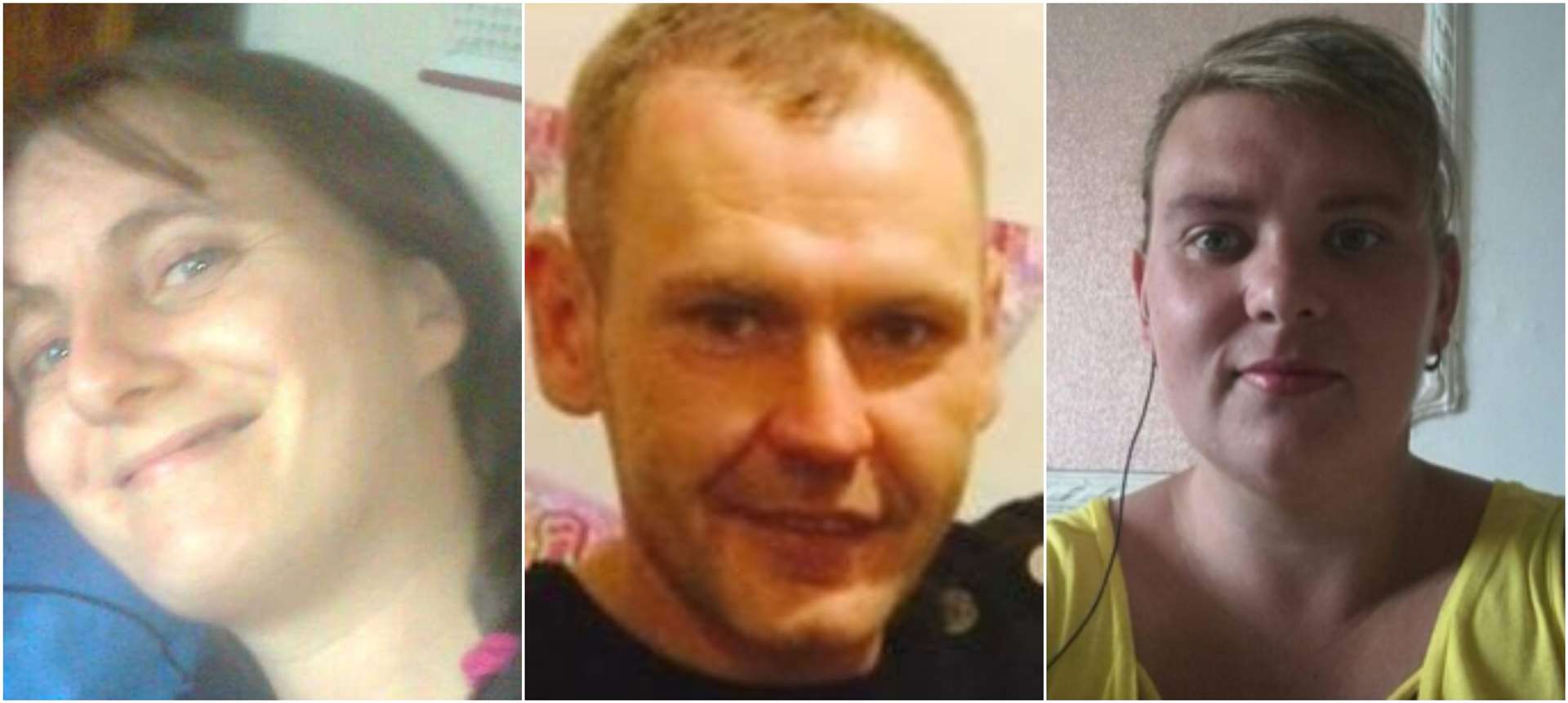 From left, Kathleen Broomfield, Kevin Conway and Stephanie Alderson (Cleveland Police/PA)