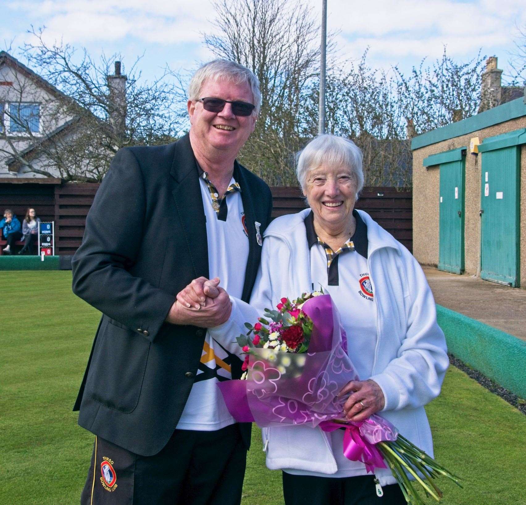 Club president Douglas Morrison with Lily Wilson.