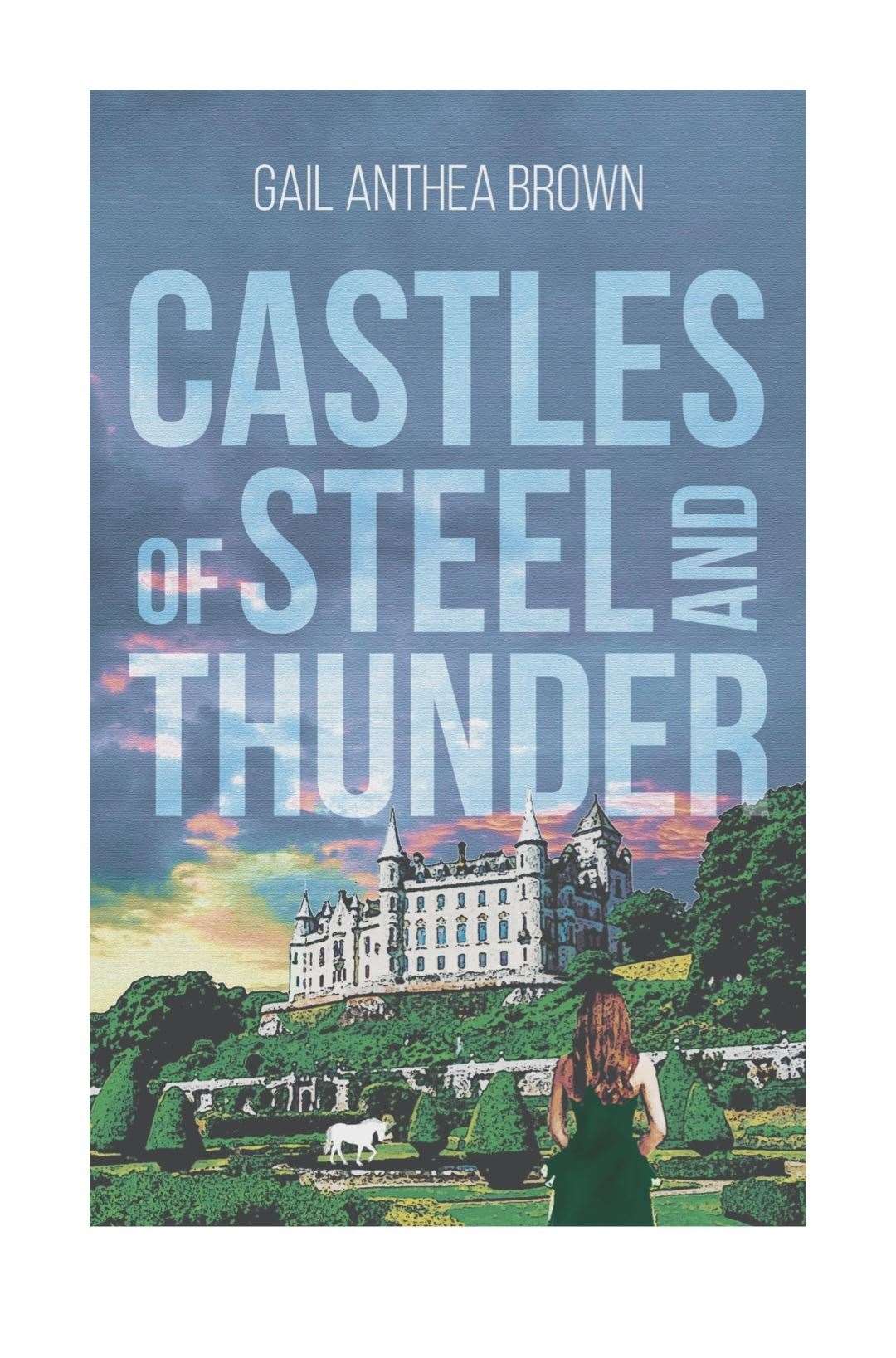 The cover of Gail's new book with a fantasy image of Dunrobin Castle.
