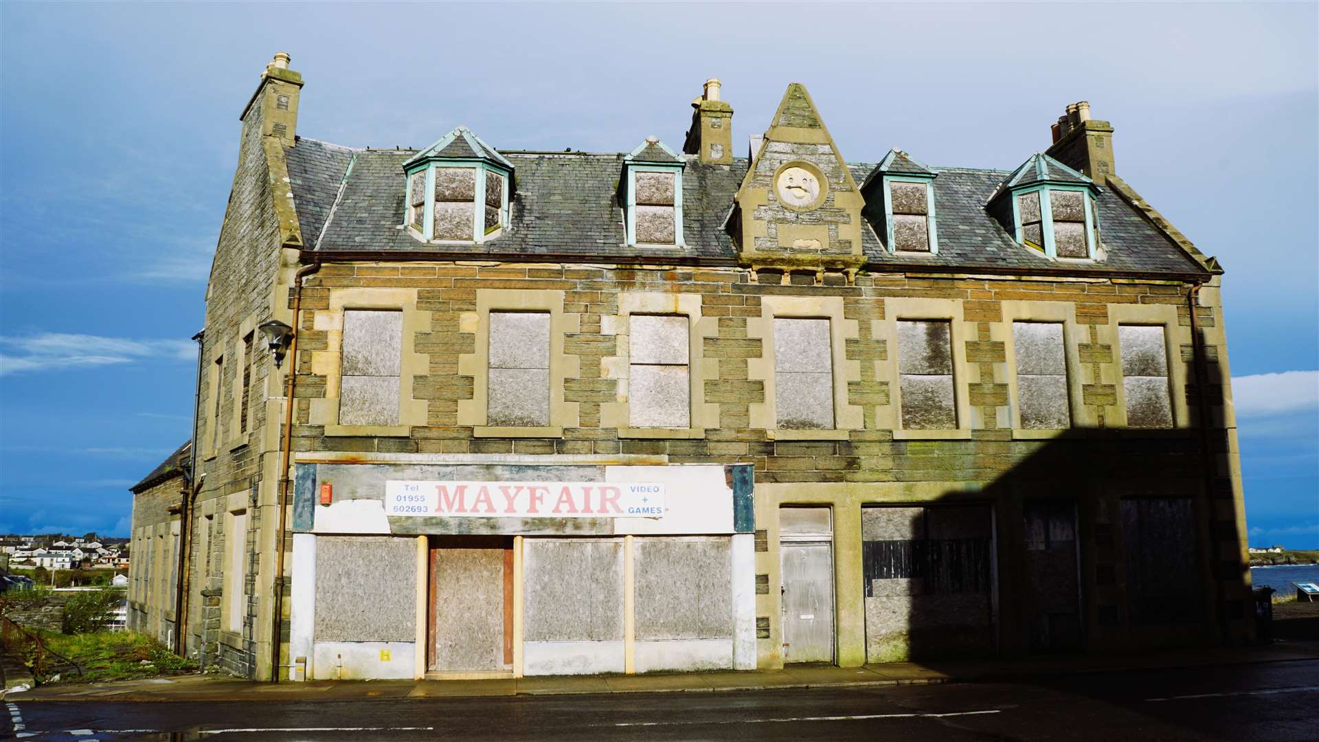 The former Mayfair video store in Wick is considered a major eyesore in the town and the council move may provide a solution to the issue. Picture: DGS