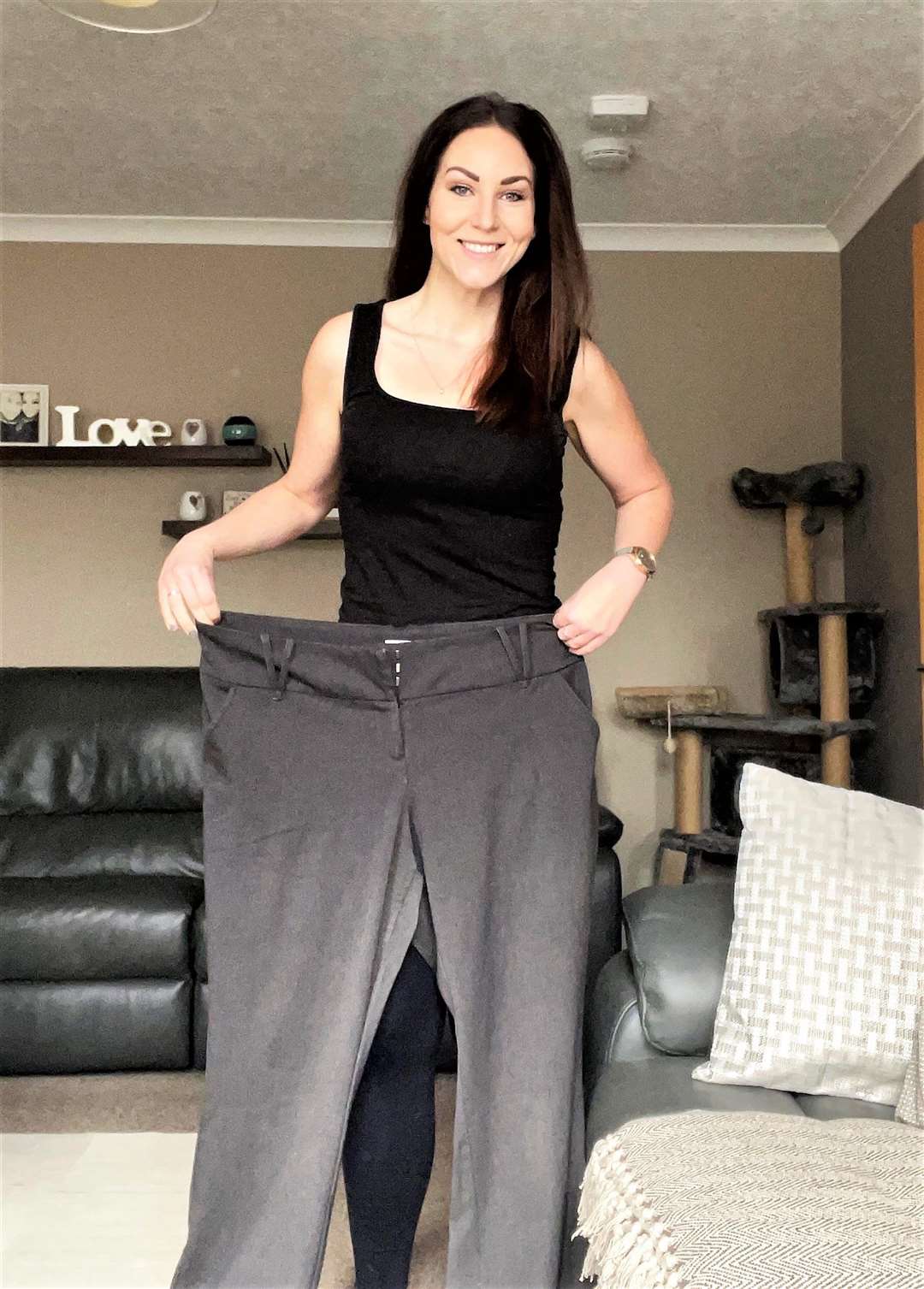 Danielle Dunstall has gone from a size 22 to size 10.