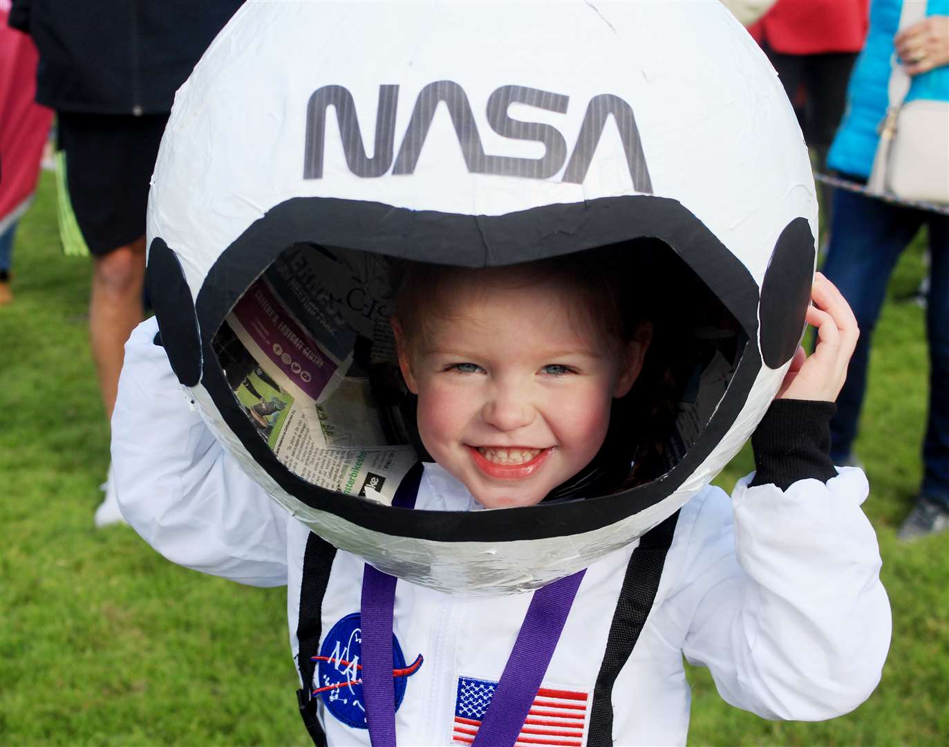NASA astronaut Eleni Sinclair (3) took one giant leap to the Braehead for the gala week fancy-dress competition. Picture: Alan Hendry