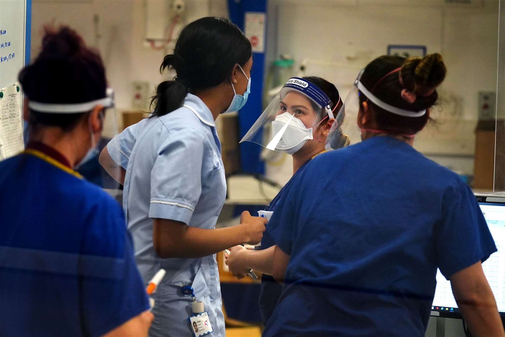 NHS staff shortages due to Covid are a ‘challenge’, Sajid Javid said (Victoria Jones/PA)