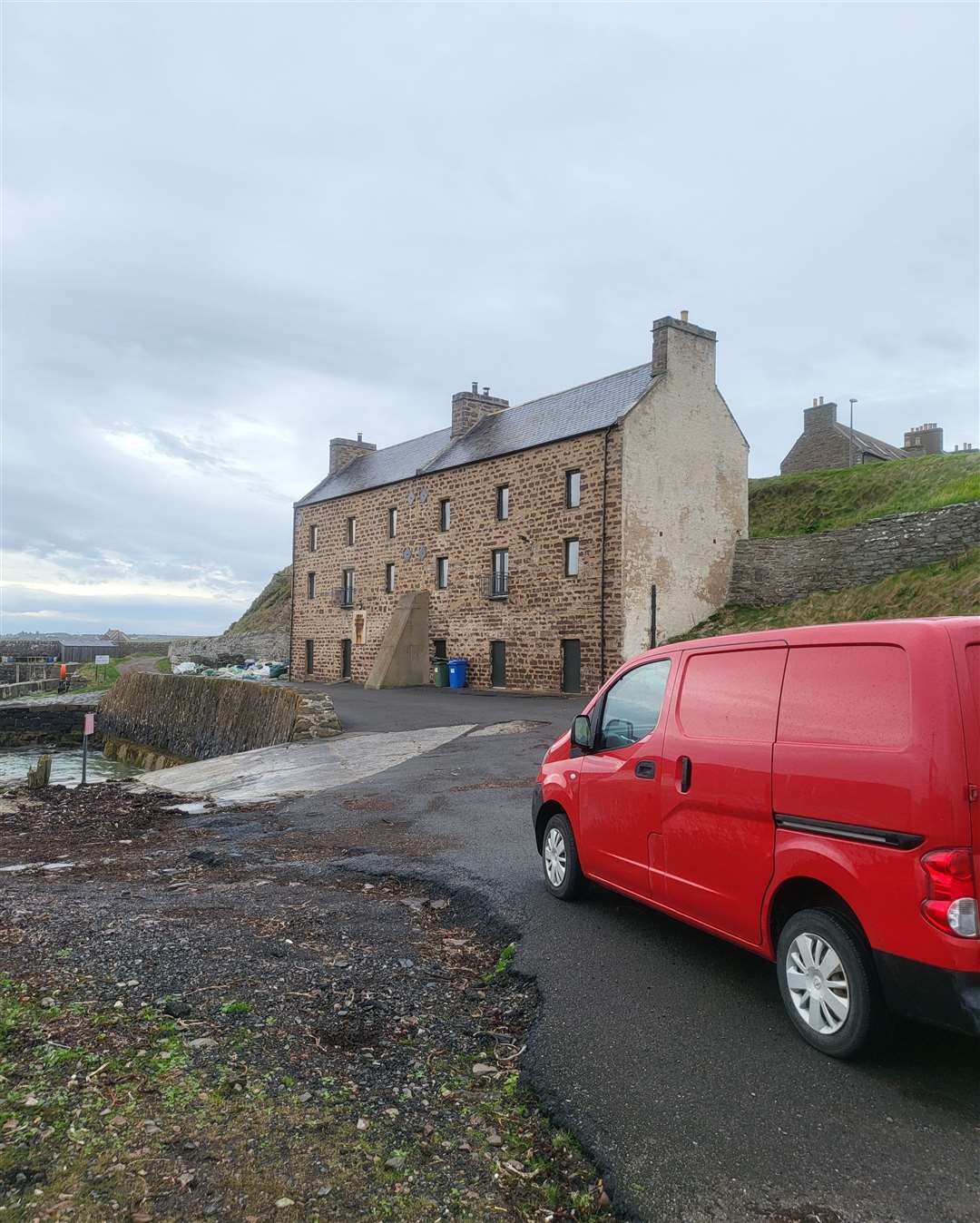 The little red van at Keiss.