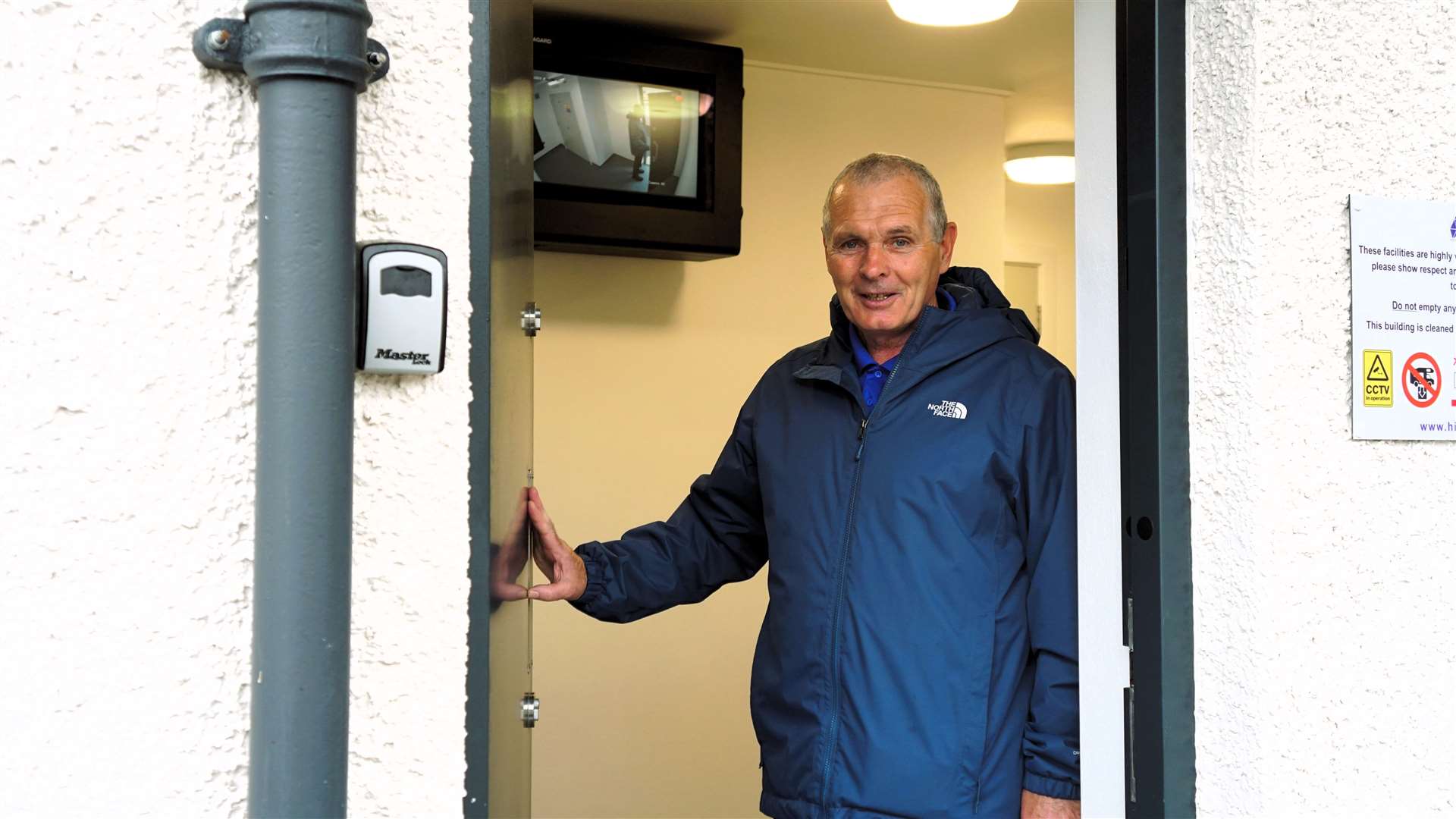 The first customer of the day was Andrew Scollay from Wick who was impressed with the revamped facilities at Whitechapel Road. Picture: DGS