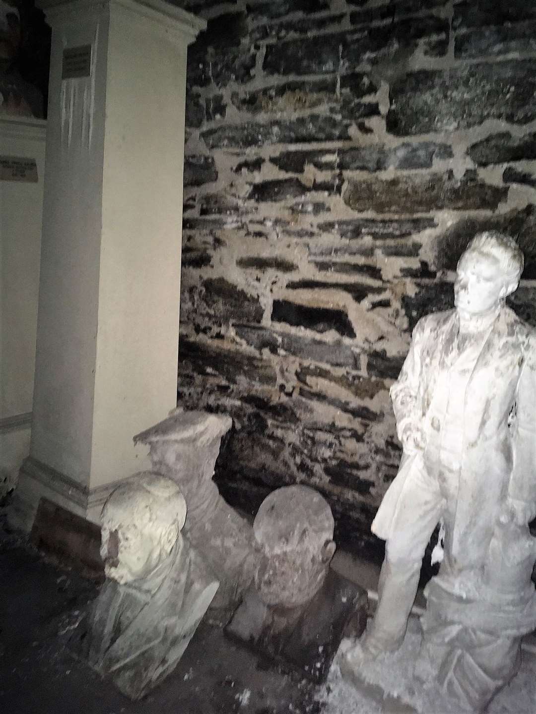 The abandoned statues. Picture: Roy Mackenzie