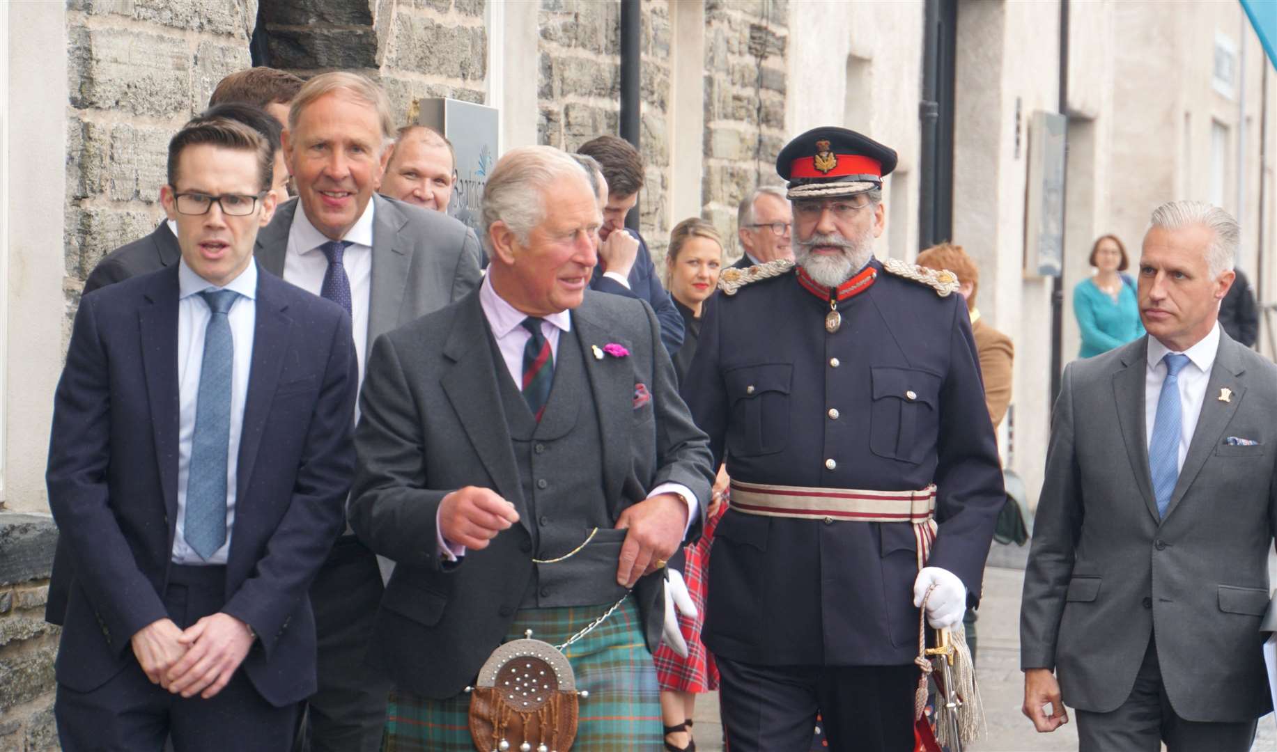 From left, Steve Wilson project director of Bowl, SSE chairman Richard Gillingwater, Prince Charles, Lord Thurso and Robert Lovie.