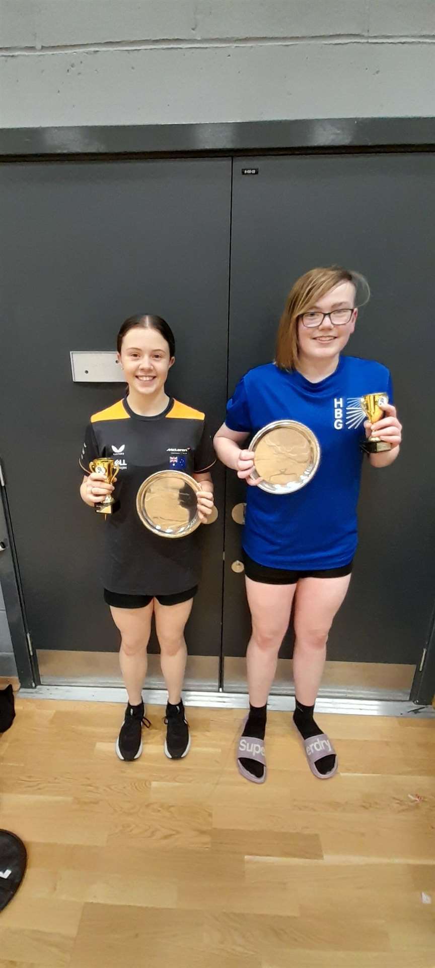 Chloe Begg and Chloe Mackenzie Girls Doubles Winners.