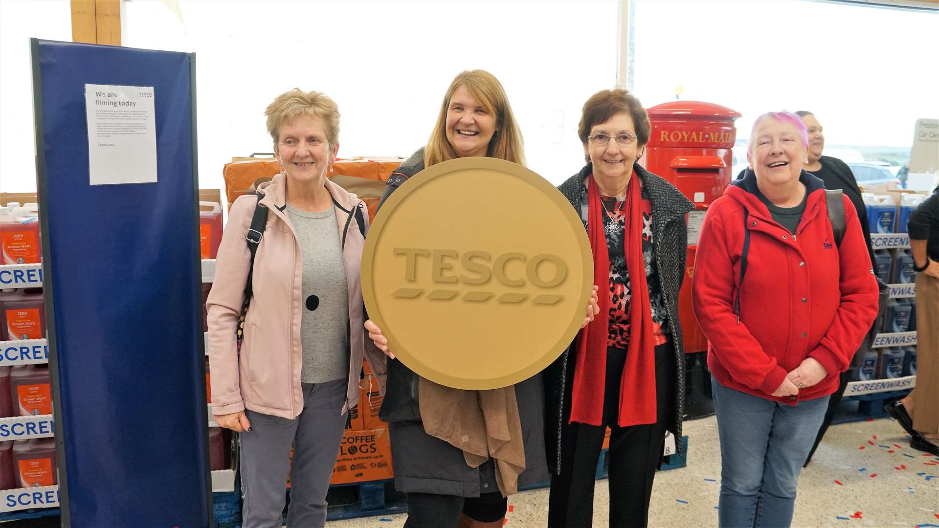 Pulteneytown People's Project representatives celebrate winning Tesco Golden Grants competition. From left, Mary Thain, Jennifer Harvey, Julie Ross and Norma Craven. Picture: DGS