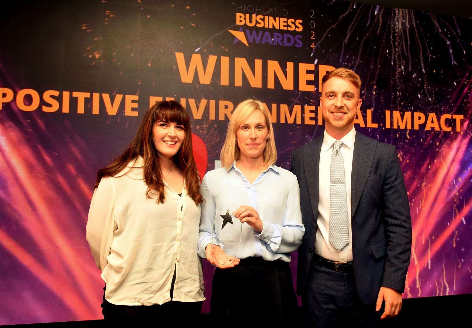 Pentland Ferries also picked up the Positive Environmental Impact award, sponsored by Ri Cruden, from mechanical estimator Andrew Macintosh. Picture: James Mackenzie