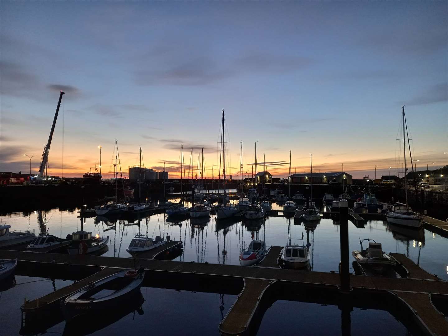 The calm before the storm... Matthew Towe sent this picture of Wick Harbour ahead of Storm Babet.