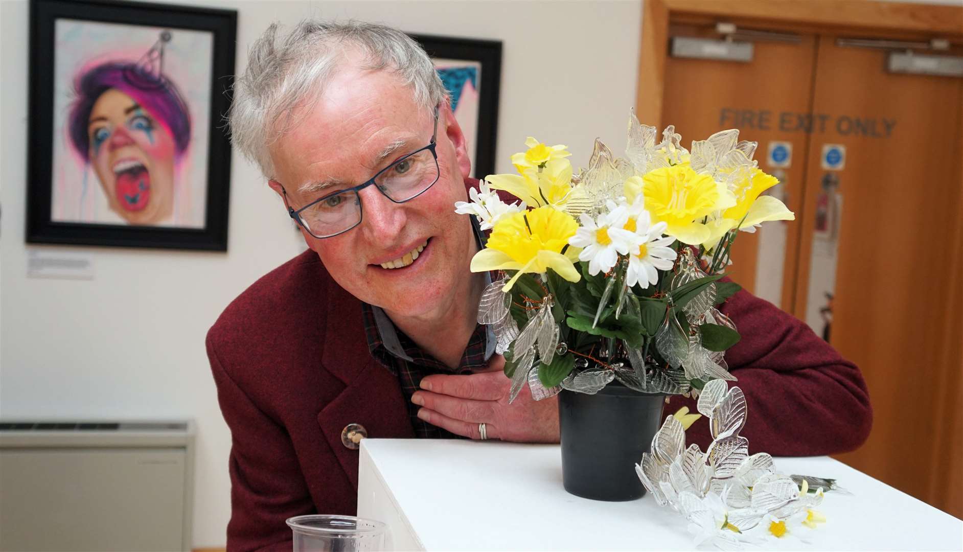 Ian Pearson captures the joy of the emerging spring season with this glasswork. Picture: DGS