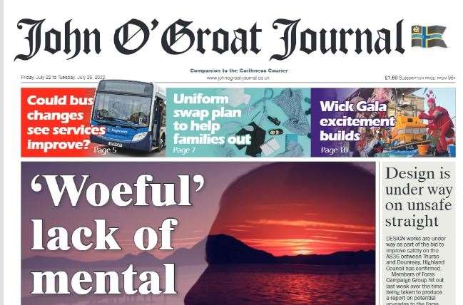 The John O'Groat Journal has been shortlisted as Scottish Weekly Newspaper of the Year.