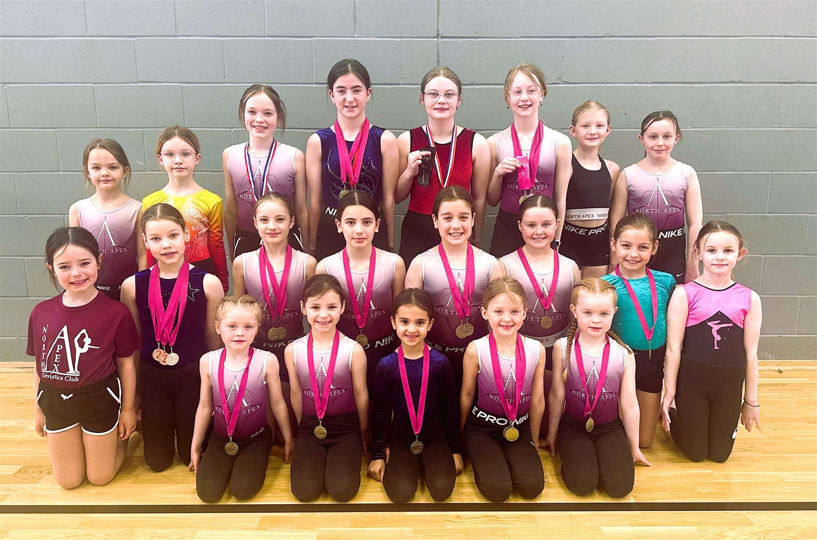 North Apex Gymnastics Club celebrated after their first competitions of 2024. Picture supplied