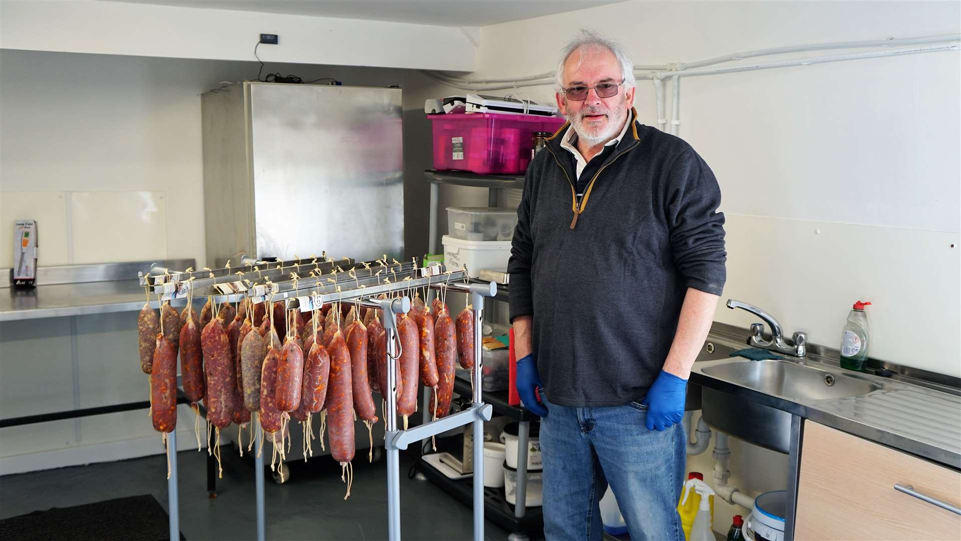 Alan Skivington with the Clyth Charcuterie produce. Picture: DGS