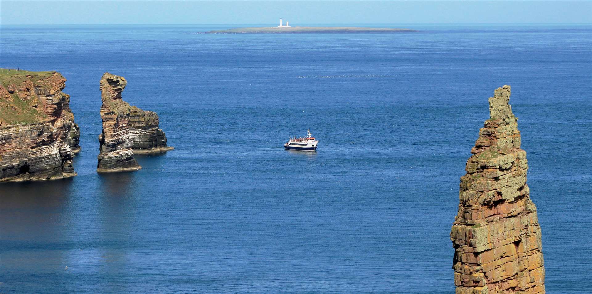 The Pentland Venture on a wildlife cruise around Duncansby Head this summer. Picture: Alan Hendry