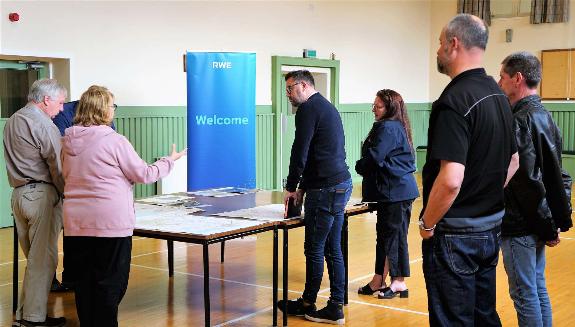 Members of the public were invited to a drop-in session for Camster II wind farm at the village hall in Watten on Wednesday afternoon. Picture: DGS