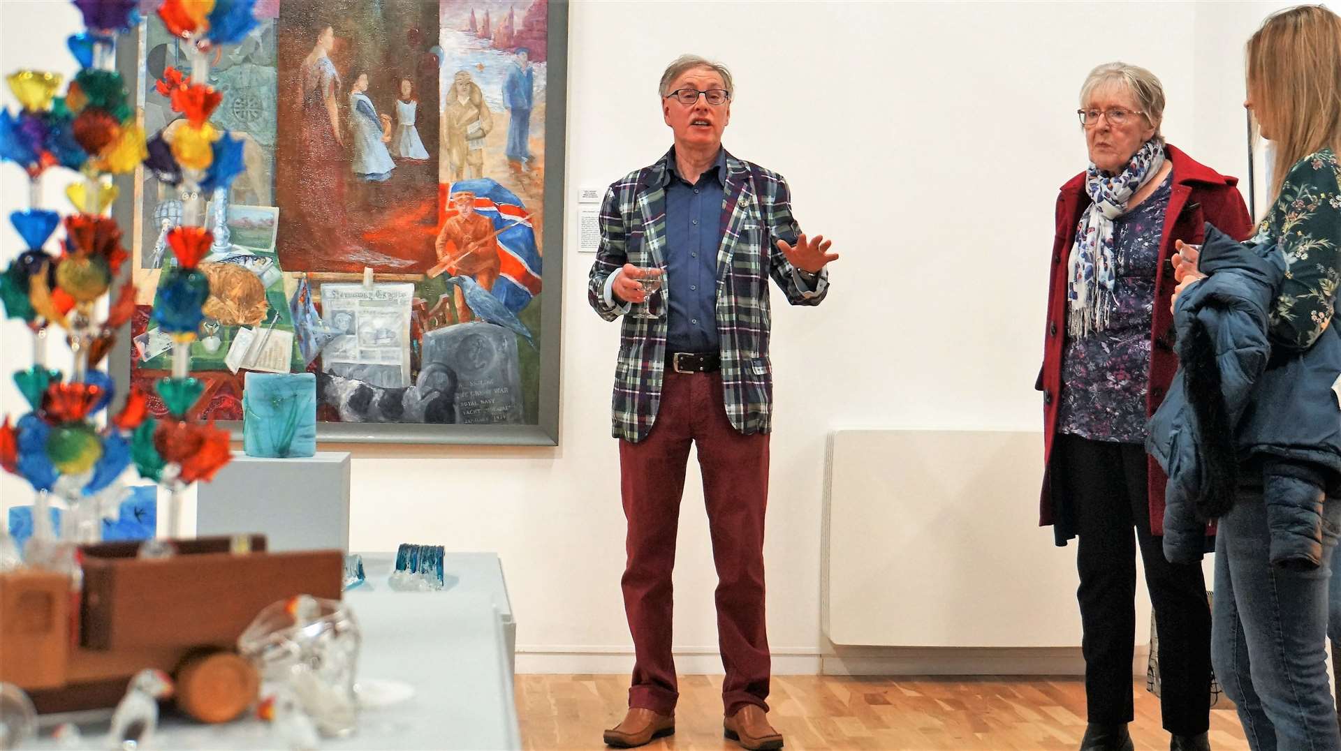 Ian Pearson, chairman of the Society of Caithness Artists, introduced a show at the Thurso Art Gallery in March 2019. Photo: DGS