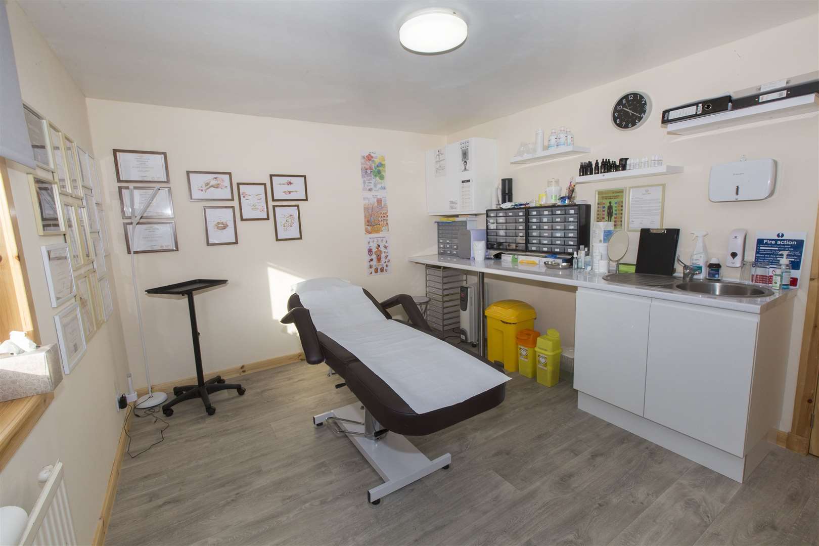 Kerry Harrison's treatment room in her home in Castletown. Photo: Robert MacDonald/Northern Studios