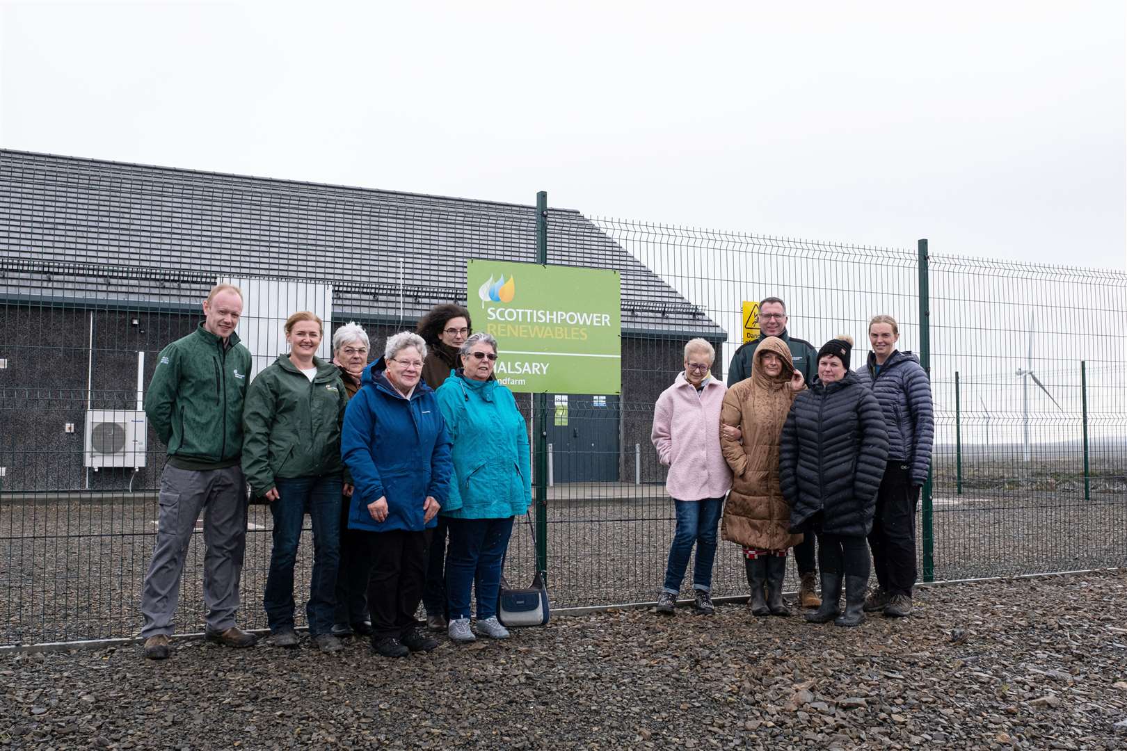 Caithness community representatives at Halsary with ScottishPower Renewables staff when the £3.75m community benefit fund was launched last year.