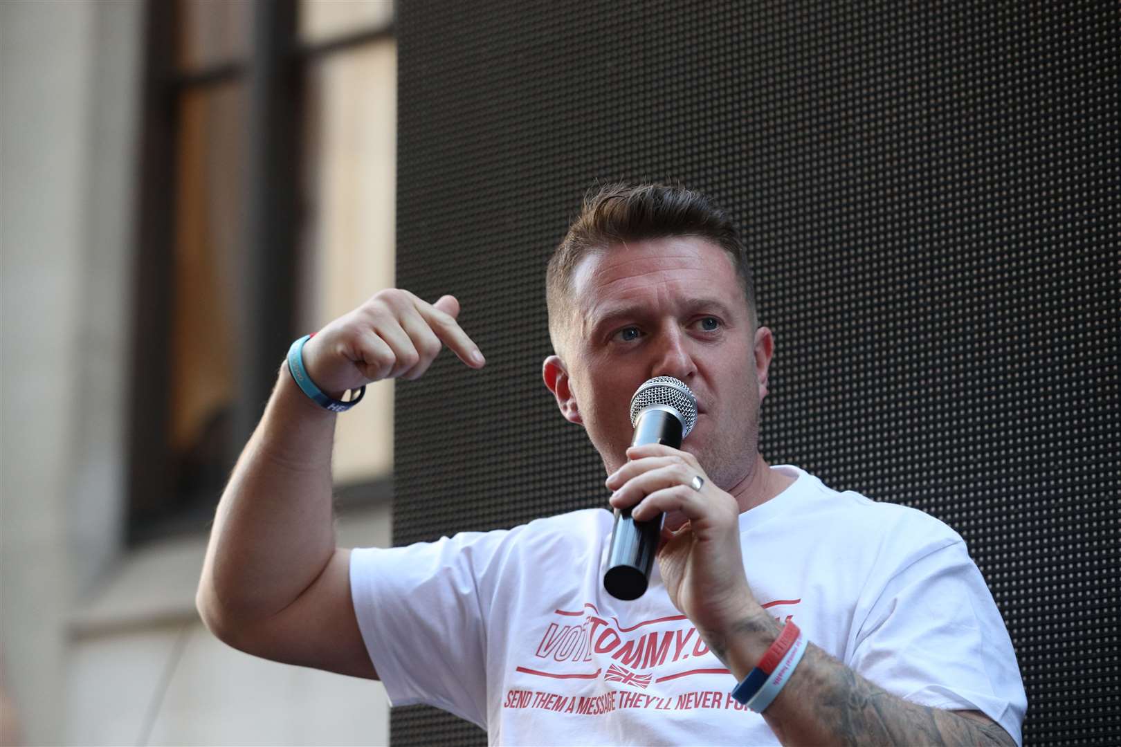 Stephen Yaxley-Lennon co-founded the far-right English Defence League in 2009 (Jonathan Brady/PA)