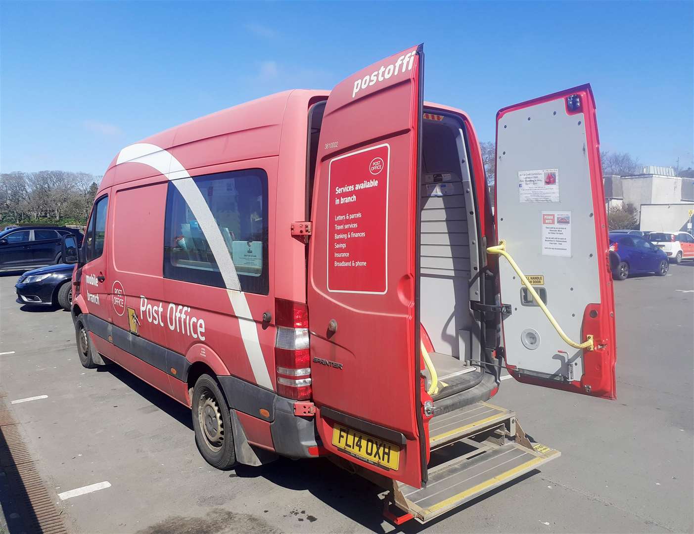 The mobile post office is at Wick's riverside car park three days a week.