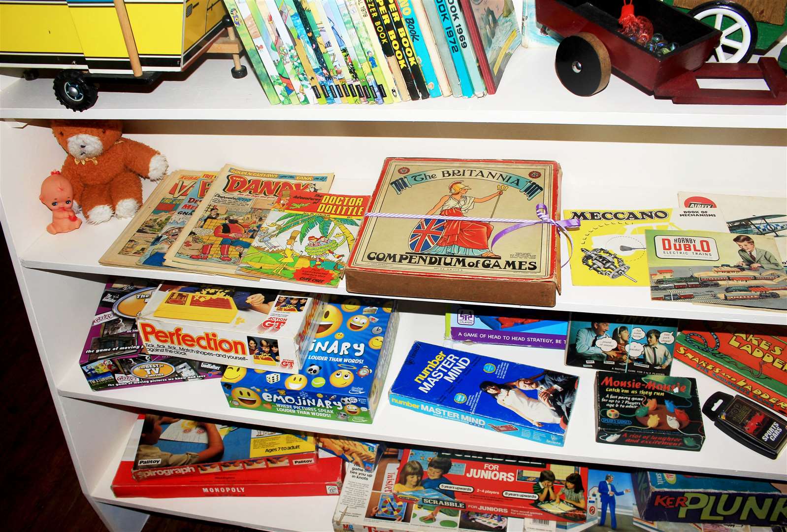 Toys, games, comics and annuals. Picture: Alan Hendry