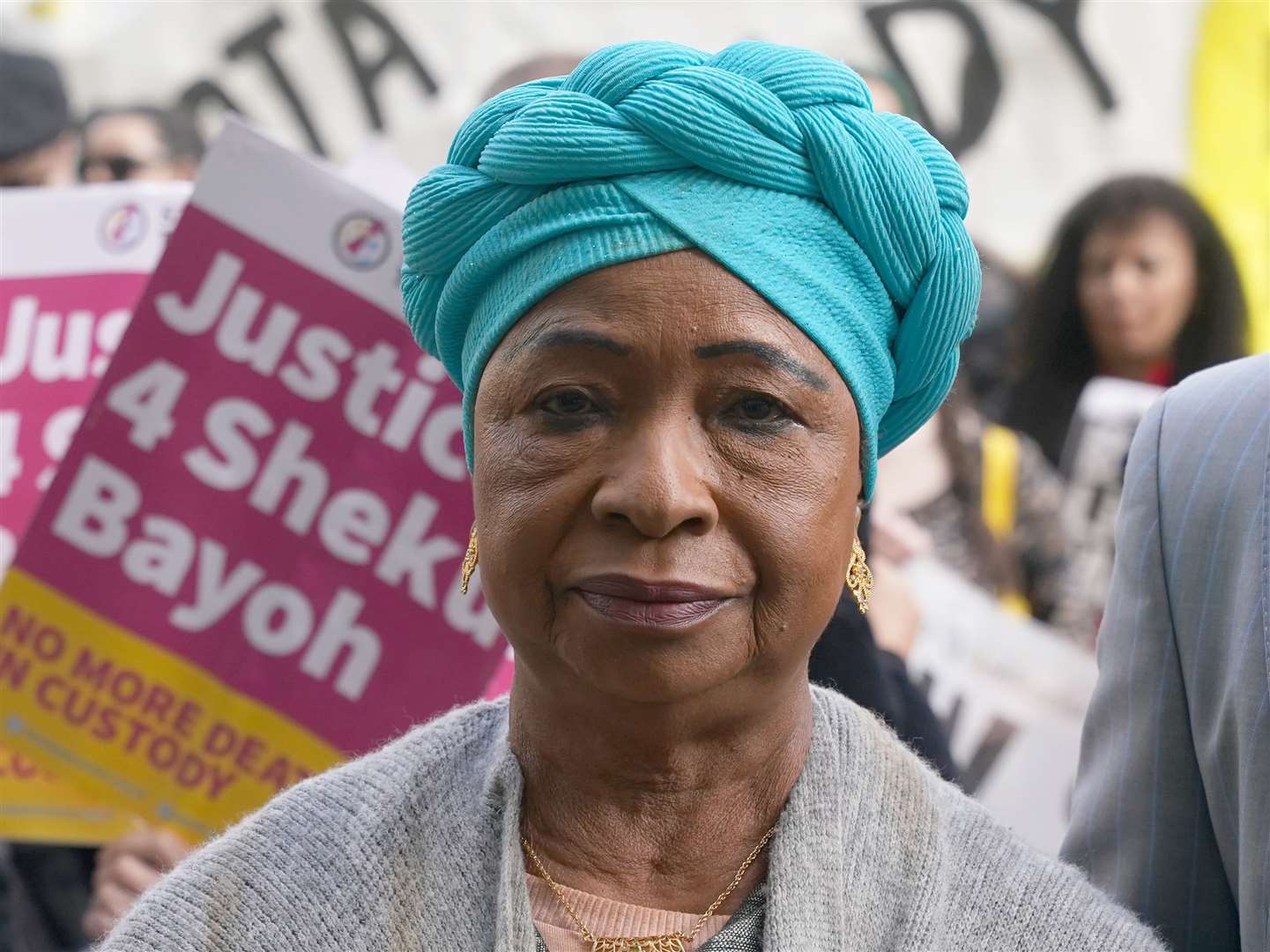 Sheku’s mother Aminata Bayoh has been attending the inquiry into her son’s death (Andrew Milligan/PA)